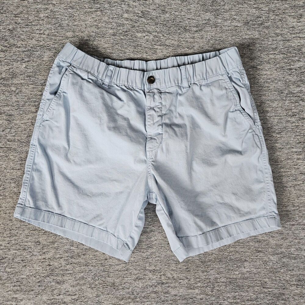 Bearbottom Chino Shorts Men's XL Blue Casual 7" Inseam Elastic Waist Stretch
